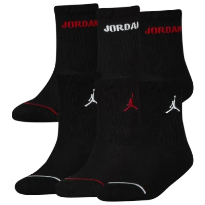 Jordan Kids' Boys   Legend Crew 6-pack Socks In Black/black