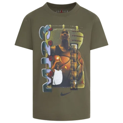 Jordan Kids' Boys   Mj24 1996 Short Sleeve T-shirt In Medium Olive/multi