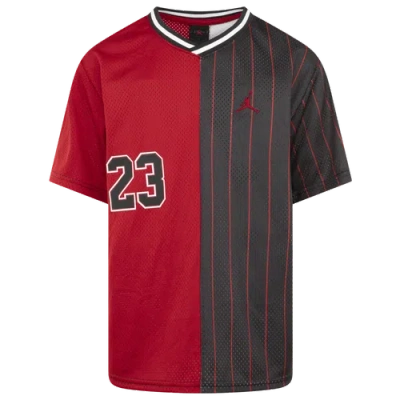 Jordan Kids' Boys   Play Off Game S/s Jersey In Black/gym Red