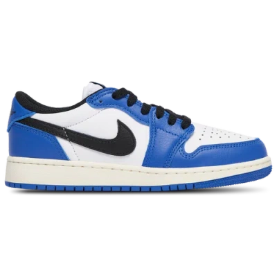 Jordan Kids' Boys   Retro 1 Low Og In White/blue/black
