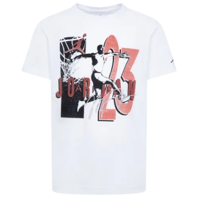 Jordan Boys   Retro Spec T-shirt In White/red