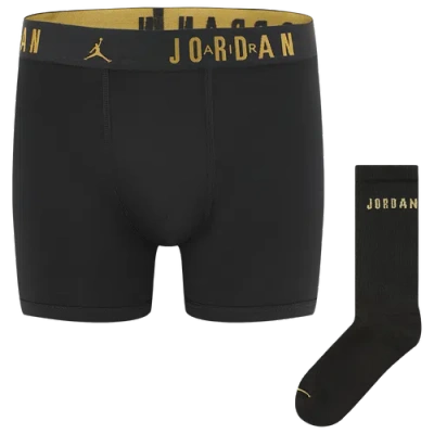 Jordan Kids' Boys   Sock And Boxer Brief Set In Black
