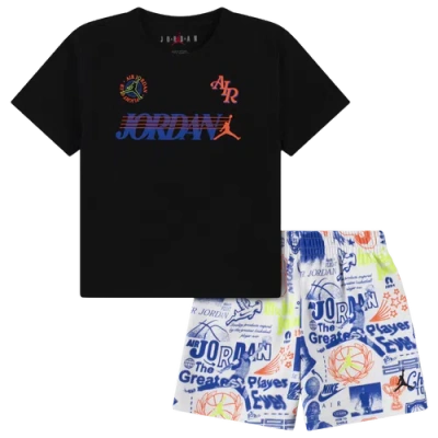 Jordan Kids' Boys   Sports Club Patch Shorts Set In Black