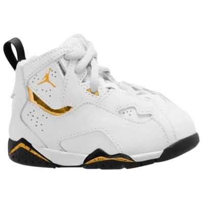 Jordan Kids' Boys  True Flight In White/black/yellow Ochre