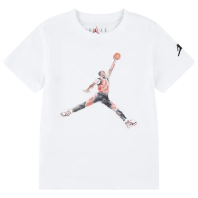 Jordan Kids' Boys   Watercolor Jumpman T-shirt In White/red