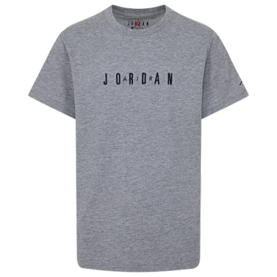 Jordan Kids' Boys   Wordmark Emblem Crew In Black/carbon Heather