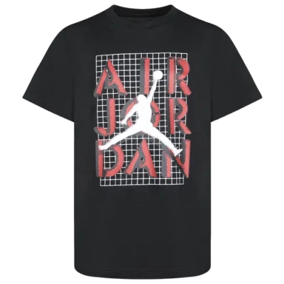 Jordan Kids' Big Boys  Stack Short Sleeve T-shirt In Red/black