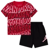 Jordan Boys  Play Aop Short Set In Black/red