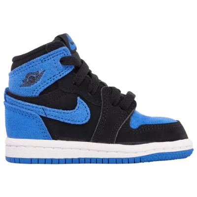 Jordan Kids' Boys  Retro 1 Hi Og Remastered In White/black/royal