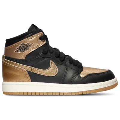 Jordan Kids' Boys  Retro 1 High Og In Black/gold
