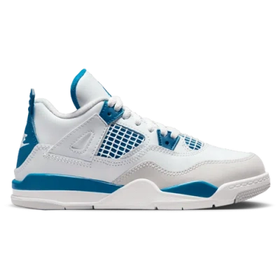Jordan Kids' Air  4 "military Blue" Sneakers In Off White/military Blue/neutral Grey