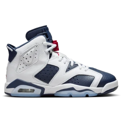 Jordan Kids' Boys  Retro 6 In White/navy/red