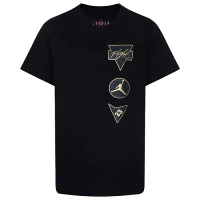 Jordan Kids' Boys  See Me Shine Short Sleeve T-shirt In Black/gold