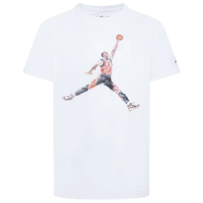 Jordan Kids' Boys  Watercolor Jumpman T-shirt In White/red