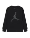 Jordan Big Kids' Jumpman Drip Long Sleeve T-shirt In Black