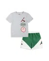 Jordan Boys' Jumpman Stacked Play Tee & Shorts Set - Little Kid In Pine Green