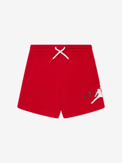Jordan Kids' Logo-print Drawstring Shorts In Red