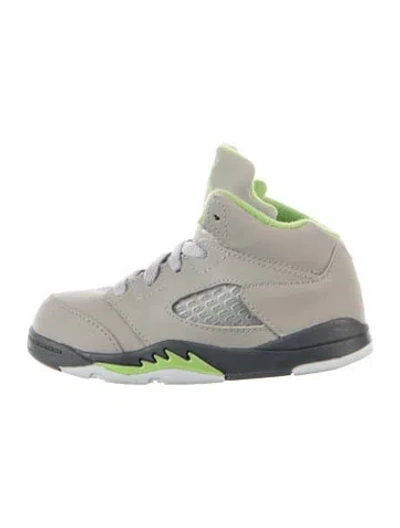 Pre-owned Jordan Babies' Boys' Leather High Top Sneakers In Green/grey