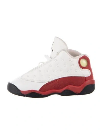 Pre-owned Jordan Babies' Boys' Leather High Top Sneakers In Red/white