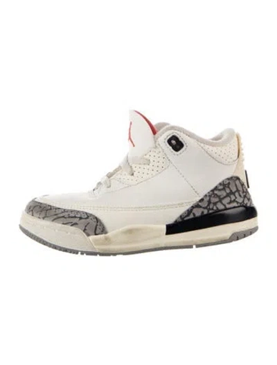Pre-owned Jordan Babies' Boys' Leather High Top Sneakers In White