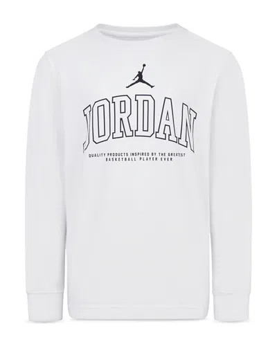 Jordan Boys' Long Sleeved Graphic Tee - Big Kid In White