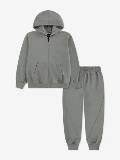 Jordan Babies'  Boys Mj Core Sport Fz Tracksuit In Gray