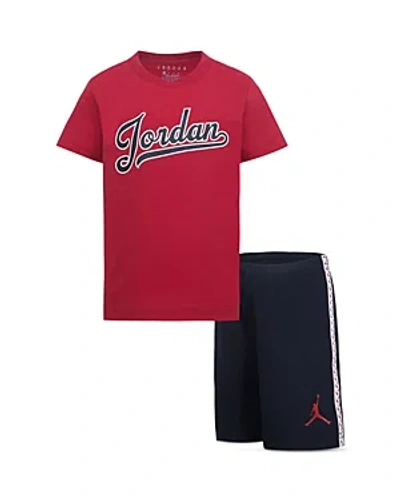 Jordan Boys' Mj Flight Tee & Mesh Shorts Set - Little Kid In Black