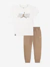 Jordan Boys Mj Sneaker School Pant Set In Brown
