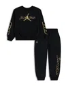 Jordan Little Kids Mountainside Crewneck Sweatshirt And Jogger Pants Set In Multi