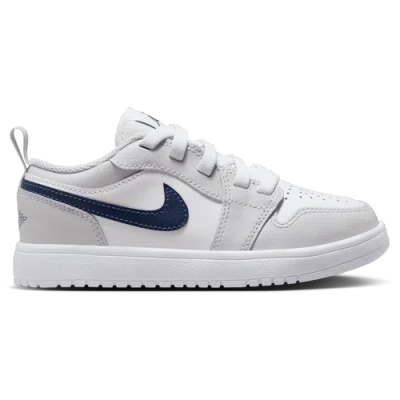 Jordan Kids' Boys Preschool   Aj 1 Low In White/midnight Navy/neutral Grey