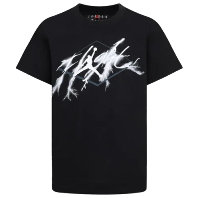 Jordan Kids' Boys Preschool   Aj4 Flight Lightning S/s T-shirt In Black/white