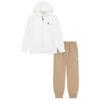 Jordan Kids' Boys Preschool   Brooklyn Fleece Full-zip Hoodie Set In Sail/hemp