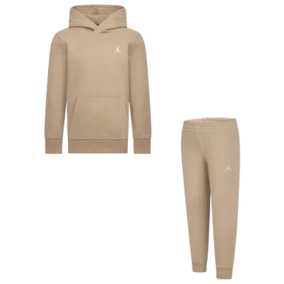 Jordan Kids' Boys Preschool   Brooklyn Fleece Pullover Set In Beige/hemp