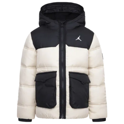 Jordan Kids' Boys Preschool   Faux Down Jacket In Legend Lt Brown/beige