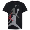Jordan Big Boys Gradient Stacked Short Sleeve Tee In Black/red