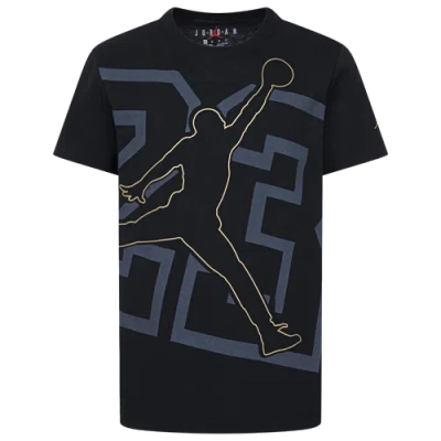 Jordan Kids' Boys Preschool   Hbr Shine Jumpman Short Sleeve T-shirt In Black/grey