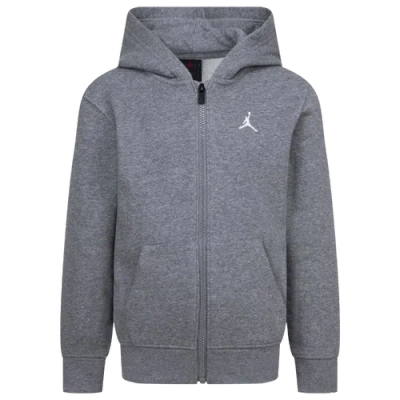 Jordan Kids' Boys Preschool   Mj Brooklyn Fleece Full Zip Hoodie In Carbon Heather/carbon Heather