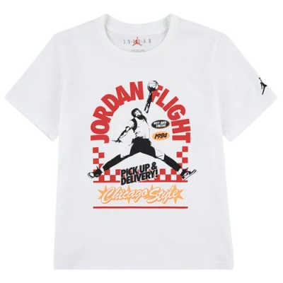 Jordan Kids' Boys Preschool   Pizza Shop Short Sleeve T-shirt In White