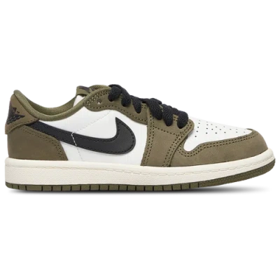 Jordan Kids'  Aj 1 Retro Low Og In White/olive/black