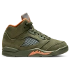 Jordan Boys Preschool   Retro 5 In Army Olive/solar Orange