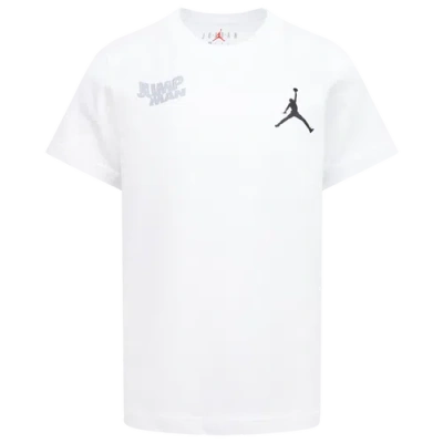 Jordan Kids' Big Boys Jumpman Air Short Sleeve T-shirt In White/grey/black