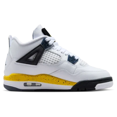 Jordan Kids' Boys Retro 4 In White/yellow/blue