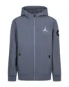 Jordan Boys' Soft Shell Hooded Jacket - Big Kid In Iron Gray