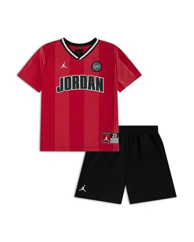 Jordan Boys' Sport Jersey Top & Mesh Shorts Set - Little Kid In Multi