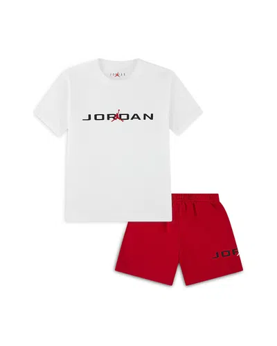 Jordan Boys' Stretched Logo 2 Piece Fleece Shorts Set - Little Kid In Multi