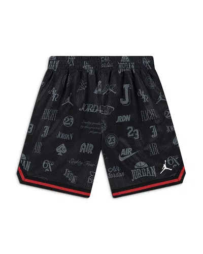 Jordan Boys' Taped Printed Mesh Shorts - Big Kid In Black