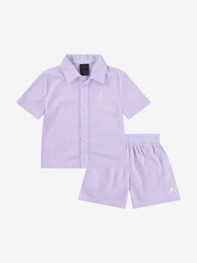 JORDAN JORDAN BOYS TERRY CLOTH CAMP SHORT SET