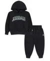 Jordan Boys Toddler 2t-4t 2-piece Long-sleeve Hoodie And Jogger Pants Set In Black