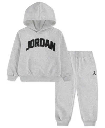Jordan Babies' Boys Toddler 2t-4t 2-piece Long-sleeve Hoodie And Jogger Pants Set In Gray