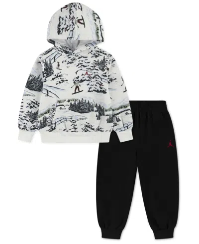 Jordan Babies' Boys Toddler 2t-4t 2-piece Printed Hoodie And Jogger Pants Set In Multi